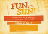 Fun in the Sun Party Invitation 7x5 Flat Card