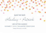 Whimsical Dots Save-the-date 7x5 Flat Card