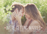 Lettering Overlay Save-the-date 7x5 Flat Card