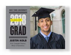 Modern Type Photo Grad 7x5 Flat Card