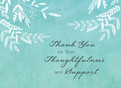 Watercolor Sympathy Thank You 5.25x3.75 Folded Card