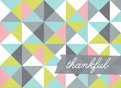 Geometric Pattern Thanks 5.25x3.75 Folded Card
