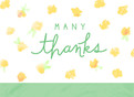 Watercolor Floral Thanks 5.25x3.75 Folded Card