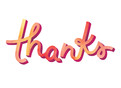 Script Thanks 5.25x3.75 Folded Card