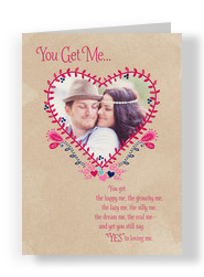 Heart Shaped Photo Card 5x7 Folded Card