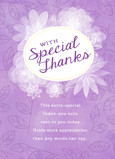 Purple Thank You Card 5x7 Folded Card