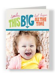 Smiles This Big Photo Card 5x7 Folded Card