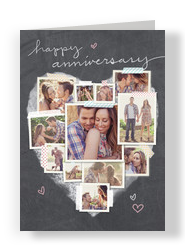 Anniversary Photo Collage 5x7 Folded Card