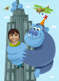 Giant Gorilla with Photo 5x7 Folded Card