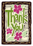 Woodcut Thank You 5x7 Folded Card