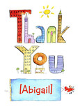 Thank You Buildings 5x7 Folded Card