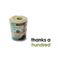 Thanks a Hundred 5x7 Folded Card