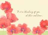 Watercolor Floral Sympathy 7x5 Folded Card