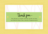 Green Attachment Thank You 7x5 Folded Card