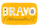 Bravo Lettering Design 7x5 Folded Card