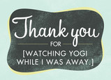 Vintage Inspired Thank You 7x5 Folded Card