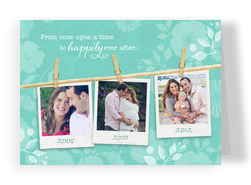 Photos on Clothesline 7x5 Folded Card