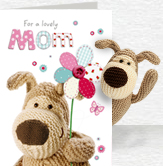 Boofle Flower For Mom card and plush 5x7 Folded Card