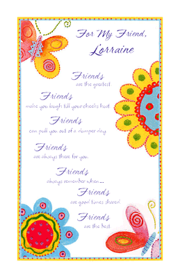 "Friends Are the Best"  Friendship Printable Card  Blue 