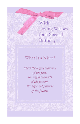 What Is a Niece? Greeting Card - Happy Birthday Printable Card