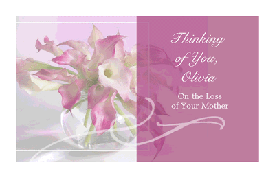 loss of mother greeting card sympathy printable card