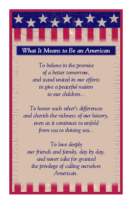 What It Means to Be an American Greeting Card - 4th of July Printable ...