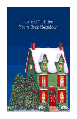 To Great Neighbors Greeting Card - Christmas Printable 