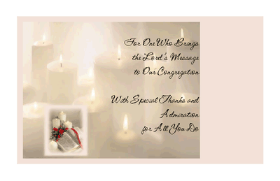 For Pastor Greeting Card - Christmas Printable Card 