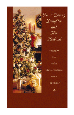 Daughter & Her Husband Greeting Card - Christmas Printable 