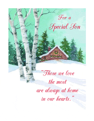 A Special Son Greeting Card - Christmas Printable Card ...