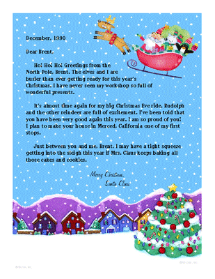 From Santa Stationery - Christmas Printable Card 
