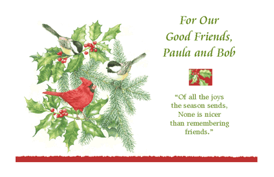 Remembering Friends Greeting Card - Christmas Printable 