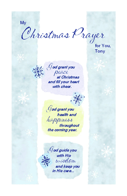 Christmas Prayer Greeting Card - Christmas Printable Card 