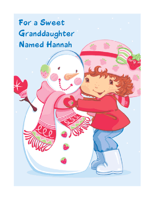 your xmas make card own online Greeting Sweet  Card Granddaughter Christmas Printable