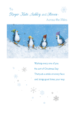 To Family Across the Miles Greeting Card - Christmas 