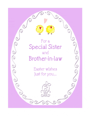 to sister brother in law greeting card easter
