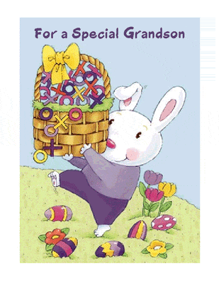 hugs for grandson greeting card easter printable card