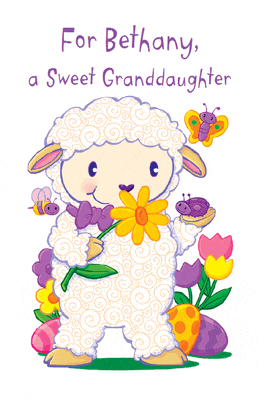 create free online printable a card Greeting Easter Granddaughter Wishes Sweet   for Card