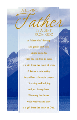 a gift from god fathers day printable card blue
