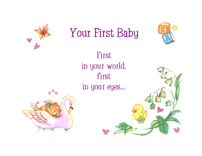 First Baby Greeting Card - Congratulations On Baby 