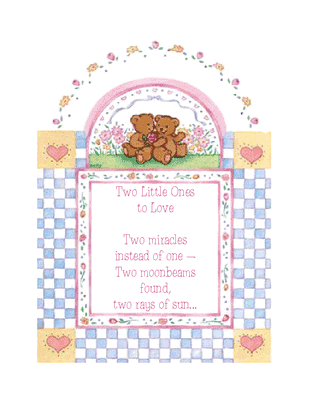 "Two Little Twins" | Multiple Births Printable Card | Blue Mountain ECards