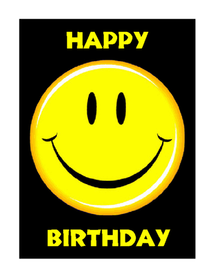 A Happy Face Birthday Greeting Card - Happy Birthday Printable Card ...