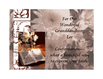 As You Are Confirmed, Granddaughter Greeting Card 