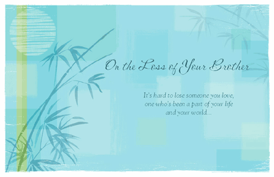 Loss of Brother Greeting Card - Sympathy Printable Card | American