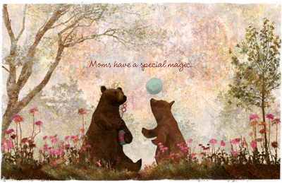 "Moms Have Magic"  Mother's Day Printable Card  Blue 
