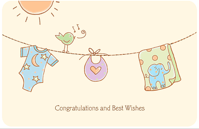 Lucky Baby Greeting Card - Congratulations On Baby ...