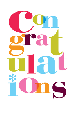 "Well Done"  Congratulations Printable Card  Blue 
