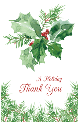 Holiday Gratitude Greeting Card - Anytime Thank You Printable Card ...