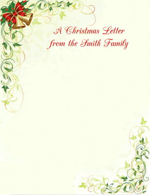 A Christmas Letter Stationery - Christmas Printable Card 