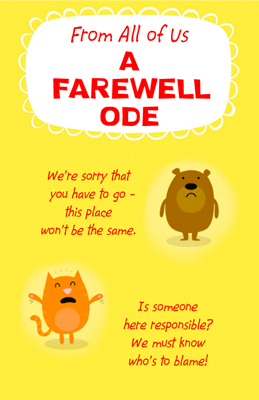 A Farewell Ode Greeting Card - Good Luck Printable Card ...